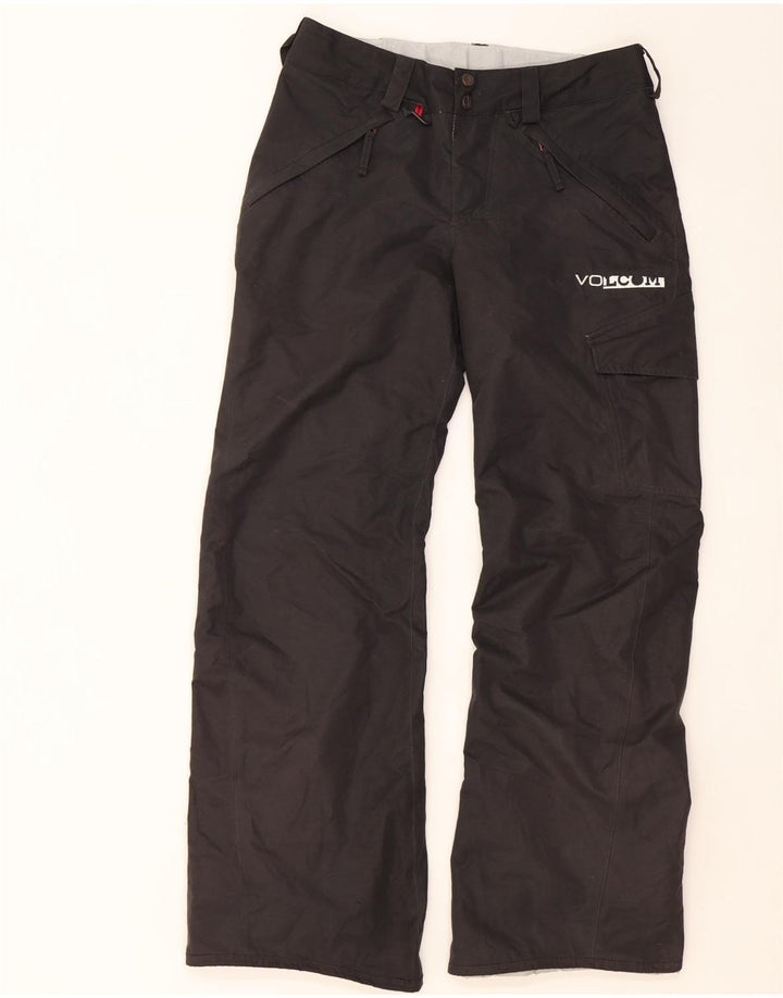 Volcom Womens Graphic Cargo Ski Trousers UK 10 Small  Black Polyester