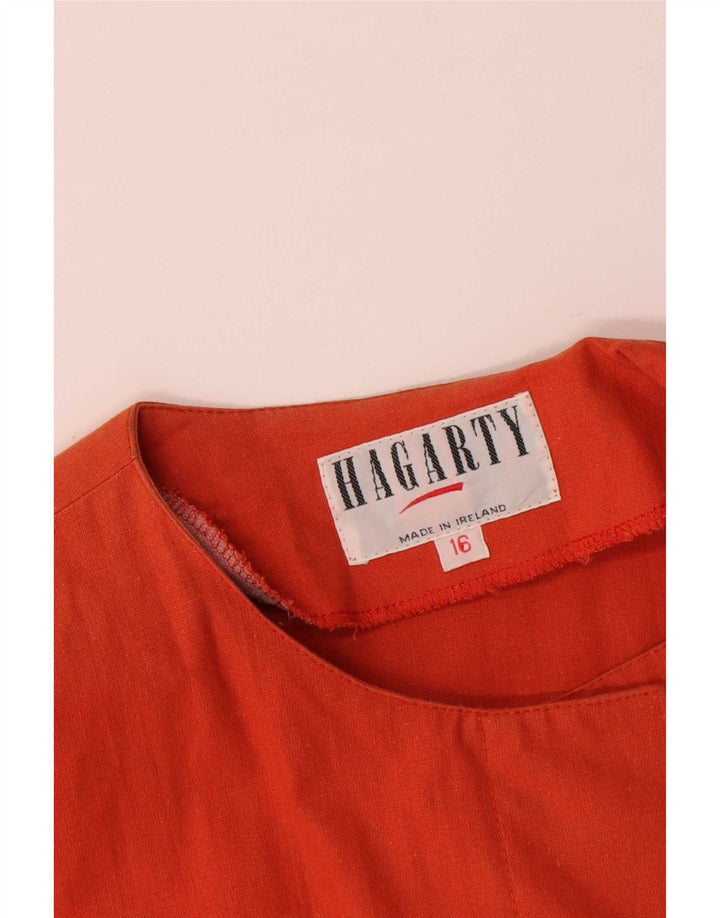 Hagarty Womens Oversized Blazer Jacket UK 16 Large Orange