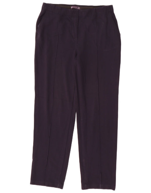 Marks & Spencer Womens Chino Trousers UK 14 Medium W30 L28 Navy Blue