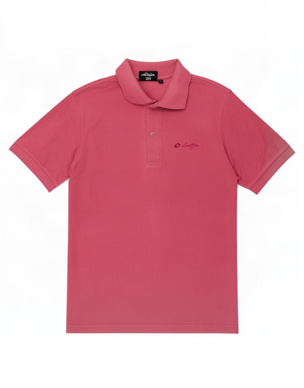 Lotto Mens Polo Shirt Medium Pink Cotton
