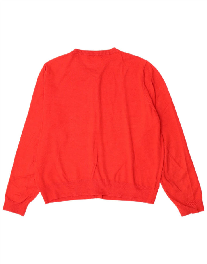 Marks & Spencer Womens Cardigan Sweater UK 20 2XL Red Viscose