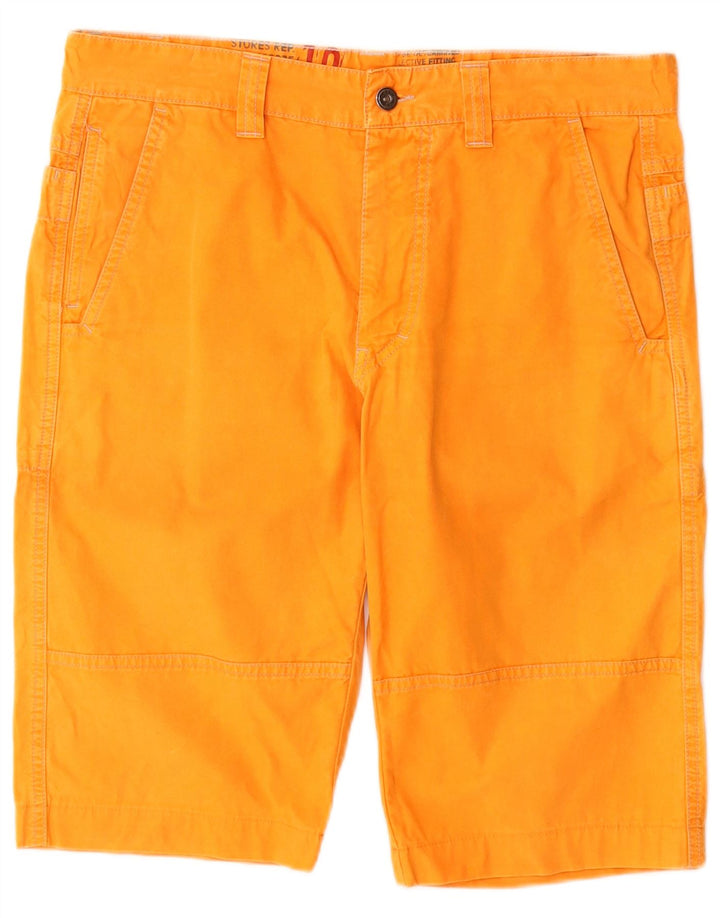 Murphy & Nye Mens Sailmakers Chino Shorts W33 Medium Orange Cotton