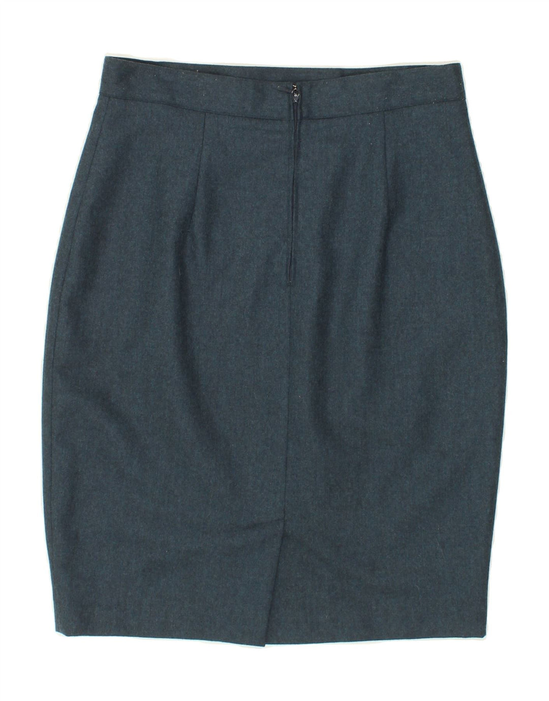 BENETTON Womens Pencil Skirt IT 46 Large W32 Navy Blue Virgin Wool Vintage Benetton and Second-Hand Benetton from Messina Hembry 