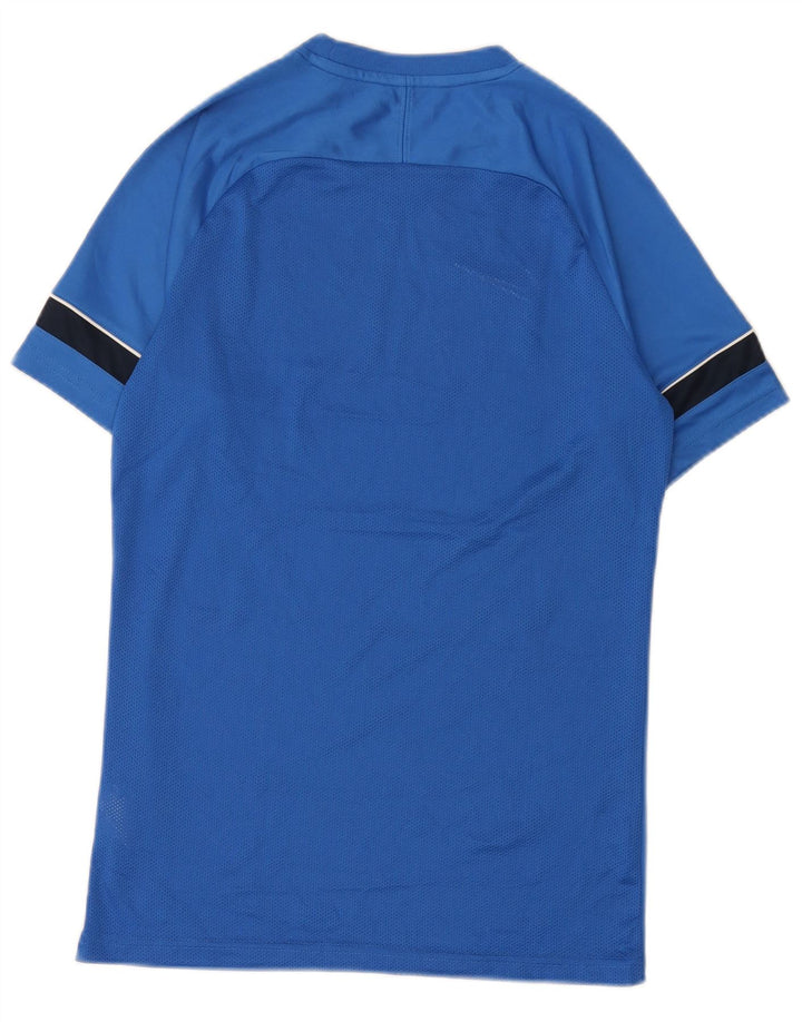 NIKE Mens Dri Fit T-Shirt Top Small Blue Colourblock Polyester