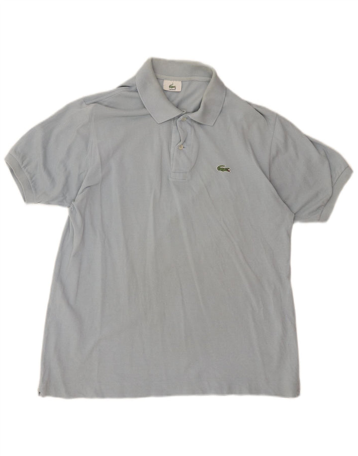 LACOSTE Mens Polo Shirt Size 5 Large Blue Cotton