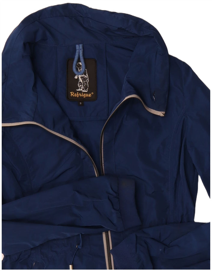 Refrigue Womens Zip Windbreaker Jacket UK 10 Small Blue