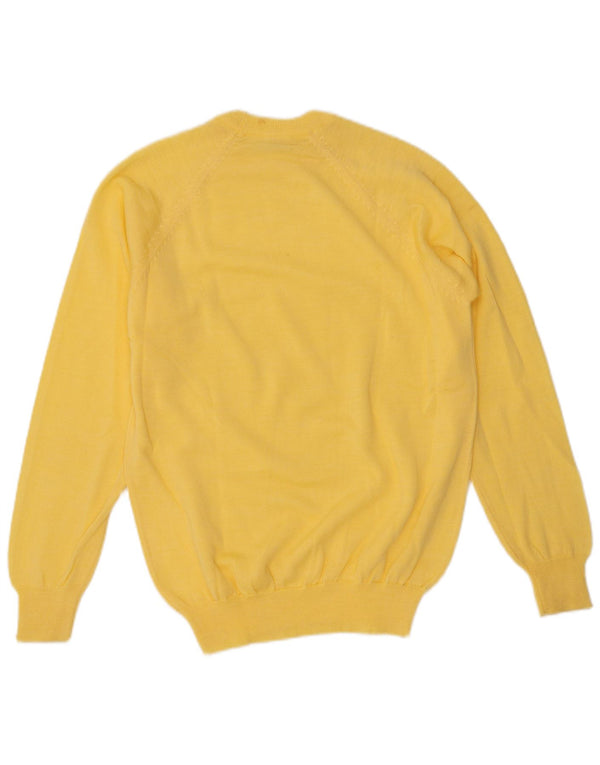 VINTAGE Womens Crew Neck Jumper Sweater UK 16 Large Yellow