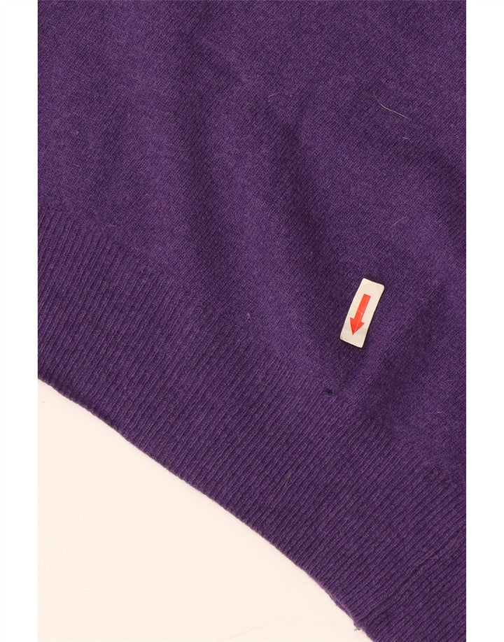 Kappa Womens Crew Neck Jumper Sweater UK 14 Medium Purple Wool