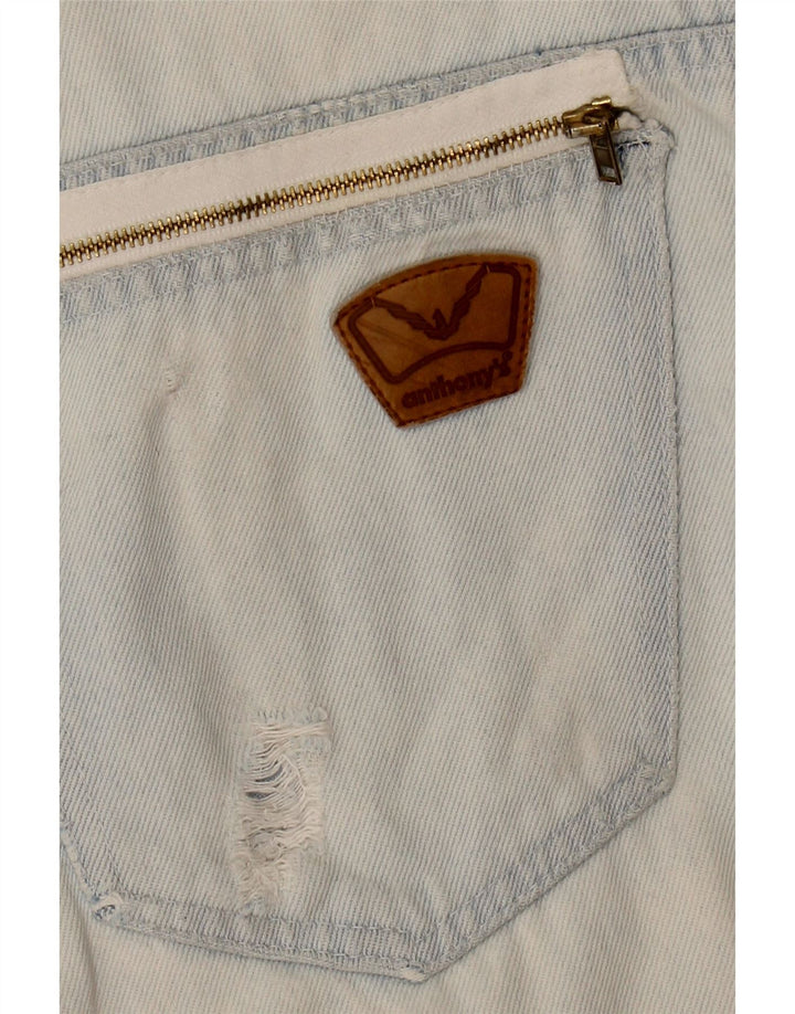 VINTAGE Womens Tapered Jeans W32 L31 Blue Cotton