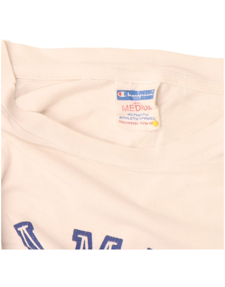 Champion Mens Graphic T-Shirt Top Medium White