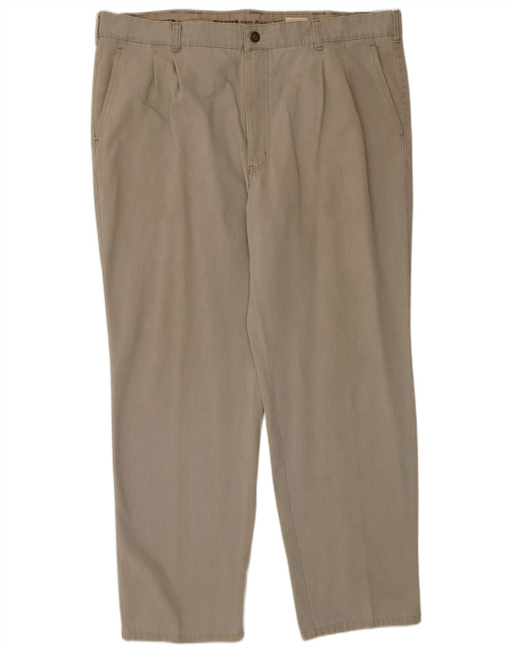 Pionier Mens Pegged Chino Trousers W42 L32 Beige