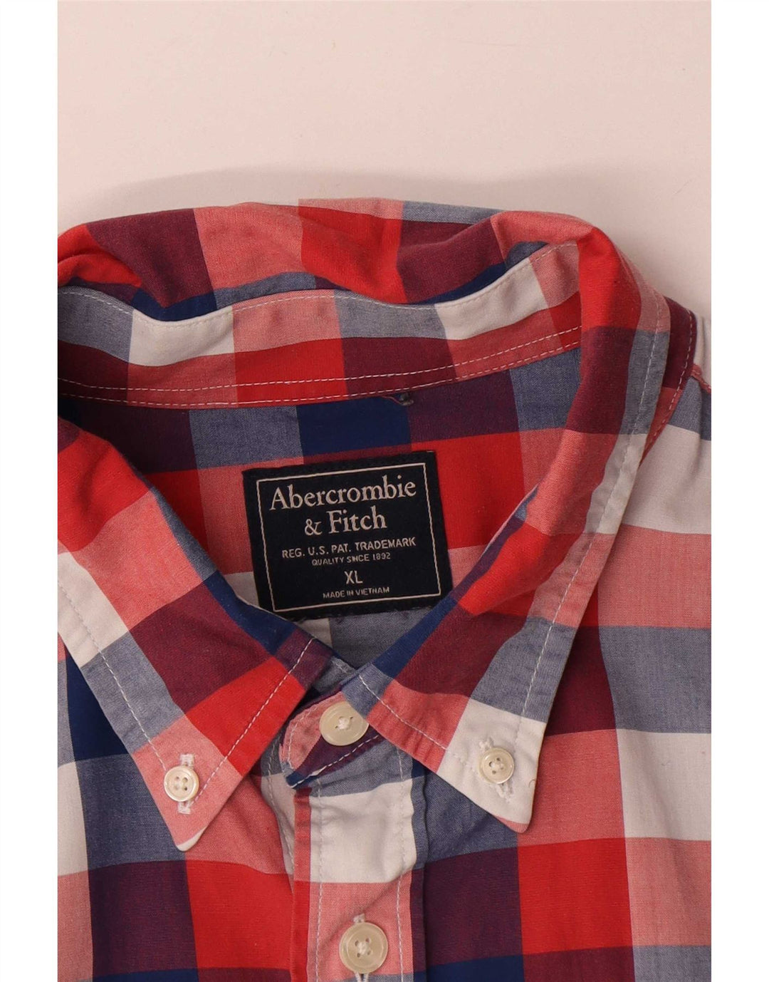 Abercrombie & Fitch Mens Shirt XL Multicoloured Gingham Cotton
