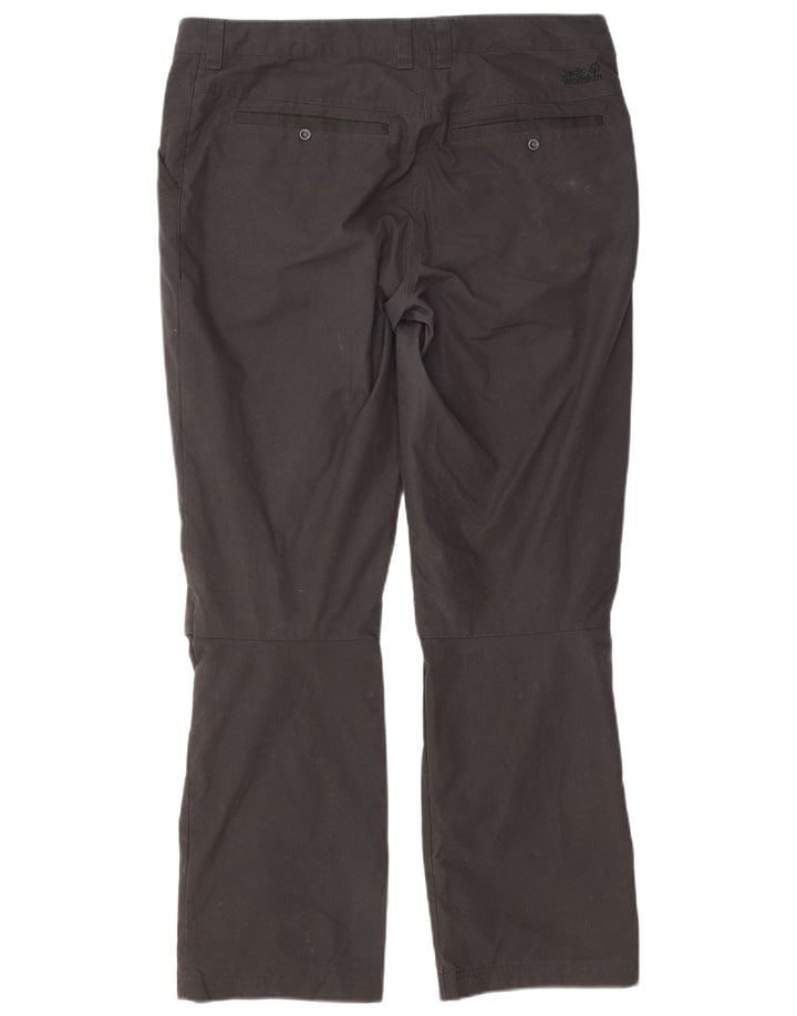 JACK WOLFSKIN Womens Straight Windbreaker Trousers Large Grey Polyester