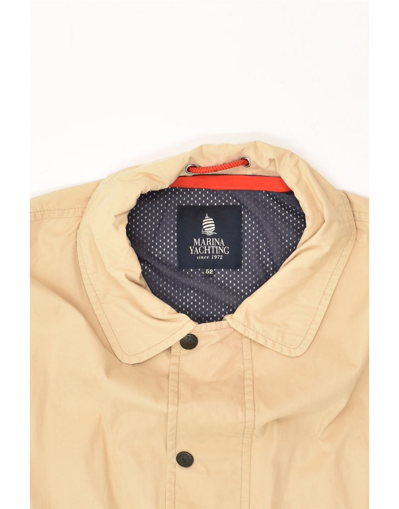 MARINA YACHTING Mens Bomber Jacket IT 52 XL Beige Cotton | Vintage Marina Yachting | Thrift | Second-Hand Marina Yachting | Used Clothing | Messina Hembry 