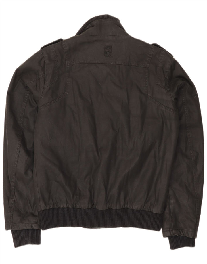 Jack & Jones Mens Utility Jacket UK 36 Small Black Cotton