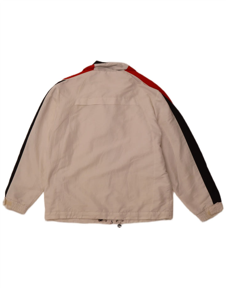 LOTTO Womens Tracksuit Top Jacket UK 16 Large White Colourblock Polyester