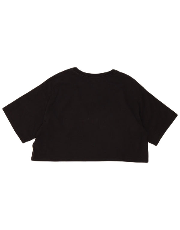 Levi's Womens Peanuts Crop Graphic T-Shirt Top UK 10 Small Black Cartoon
