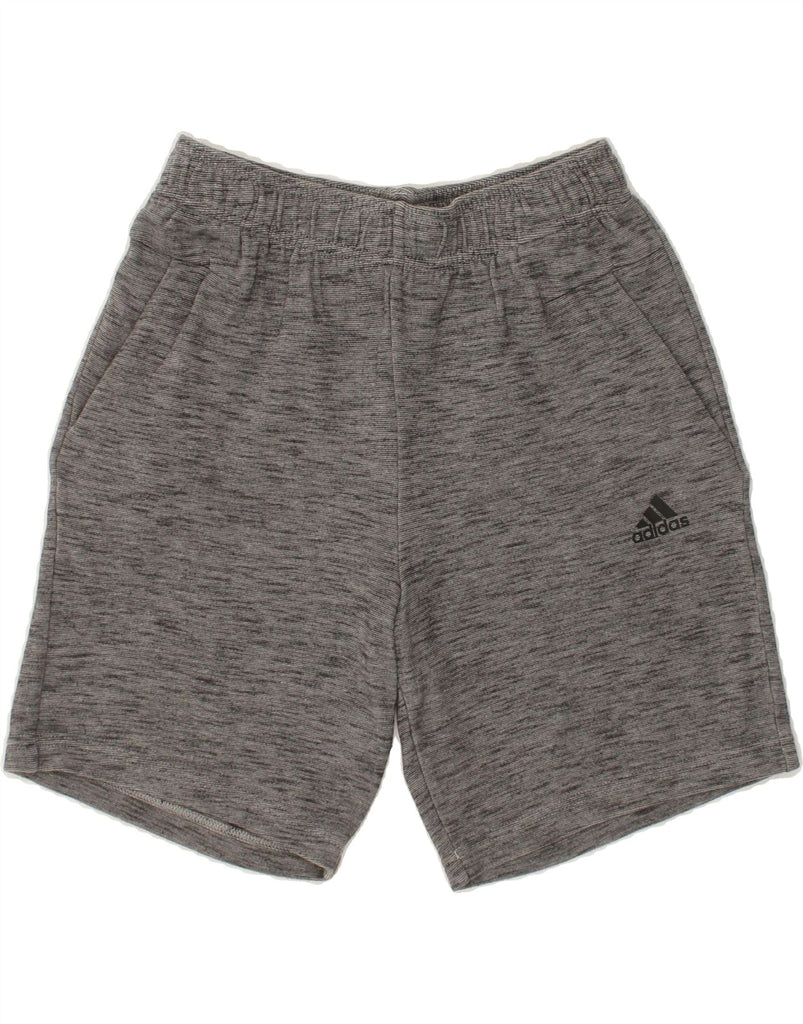 ADIDAS Boys Sport Shorts 13-14 Years Grey Flecked Cotton | Vintage Adidas | Thrift | Second-Hand Adidas | Used Clothing | Messina Hembry 