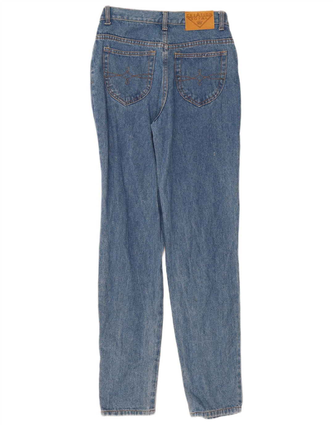 Vintage Womens Straight Jeans W28 L32 Blue Cotton