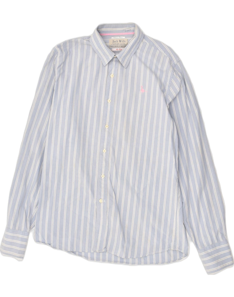 JACK WILLS Mens Shirt Large Blue Striped Cotton | Vintage Jack Wills | Thrift | Second-Hand Jack Wills | Used Clothing | Messina Hembry 