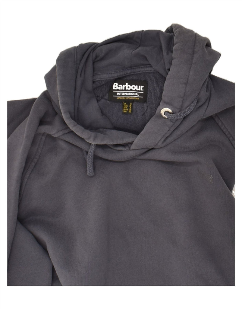 BARBOUR Womens Hoodie Jumper UK 10 Small  Grey Cotton | Vintage Barbour | Thrift | Second-Hand Barbour | Used Clothing | Messina Hembry 