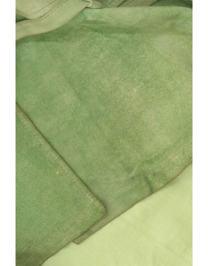 Vintage Womens Suede Jacket UK 20 2XL Green