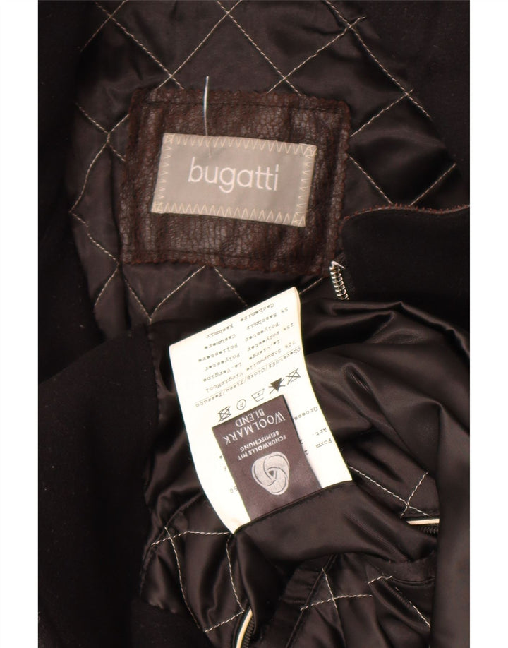 Bugatti Mens Overcoat UK 44 2XL Black Virgin Wool