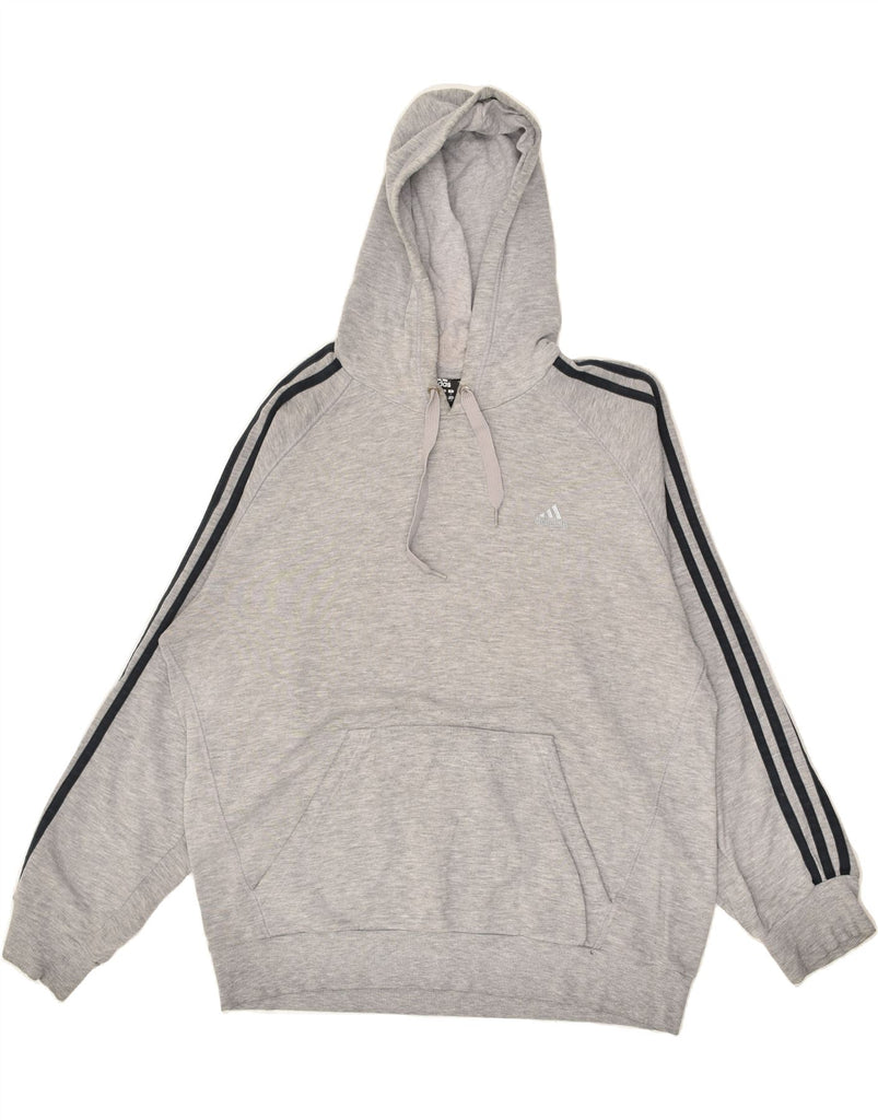 ADIDAS Mens Hoodie Jumper Large Grey Cotton | Vintage Adidas | Thrift | Second-Hand Adidas | Used Clothing | Messina Hembry 