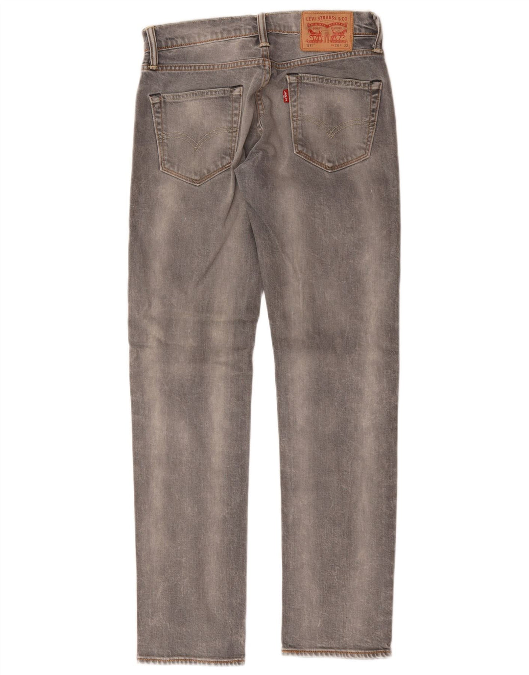 Levi's Mens 511 Slim Jeans W28 L32 Grey Cotton