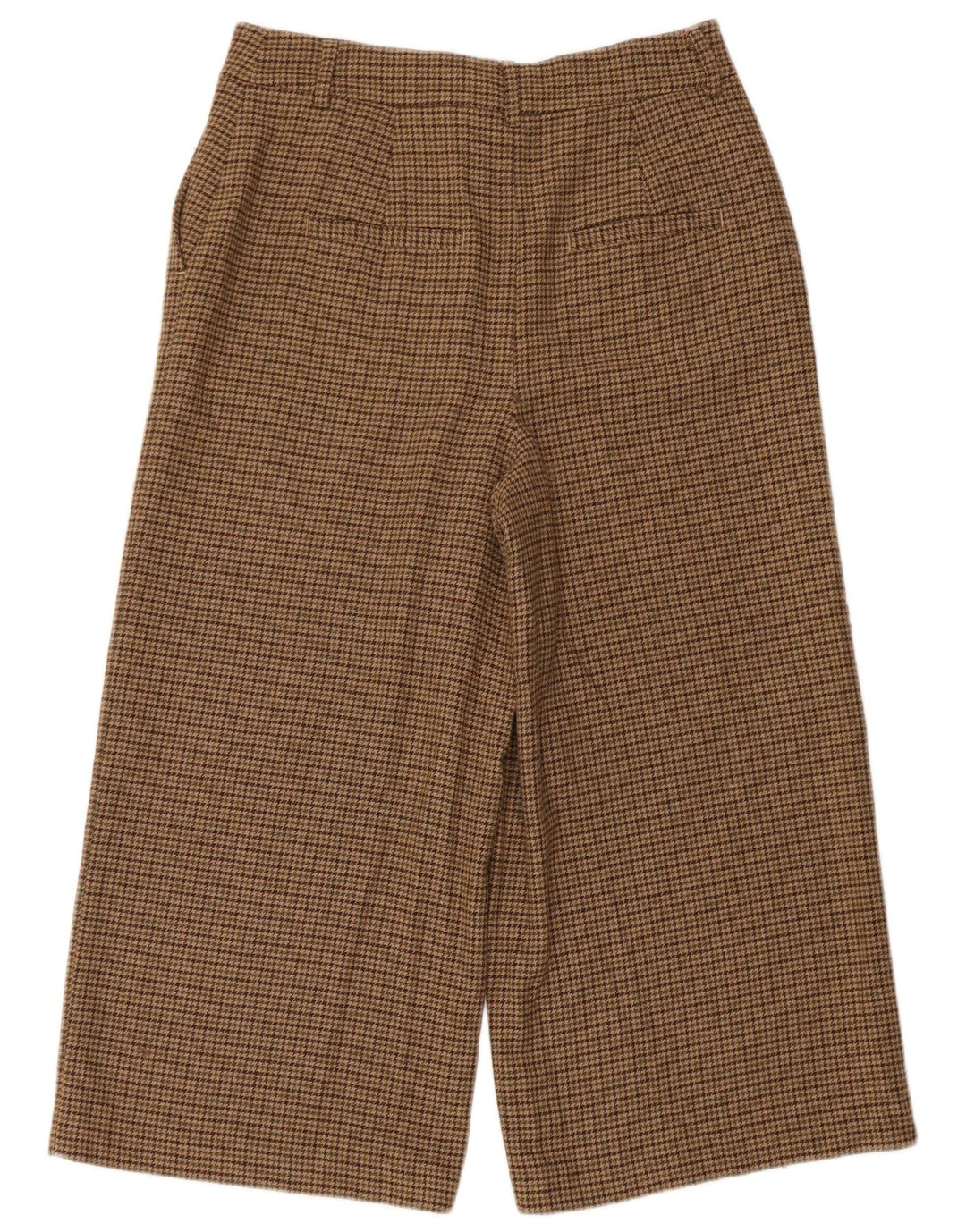 Boden Womens Cropped Trousers UK 12 Medium W30 L23 Brown Houndstooth