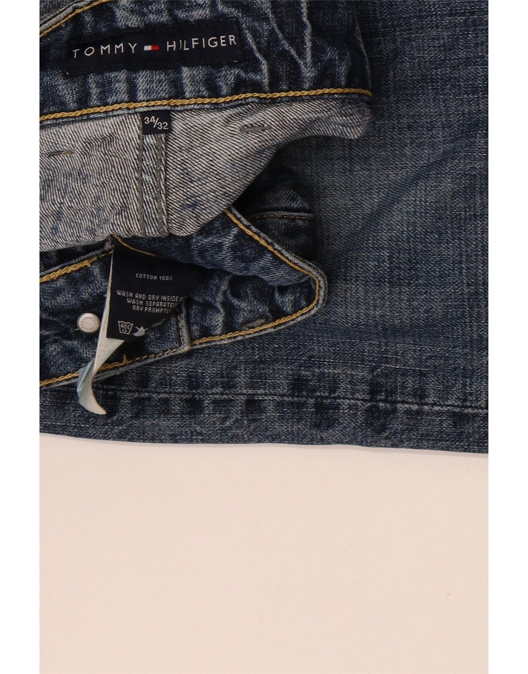 Tommy Hilfiger Mens Straight Jeans W34 L29 Blue Cotton