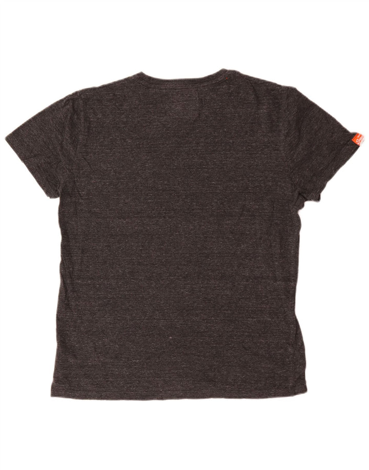Superdry Mens T-Shirt Top Large Grey Cotton