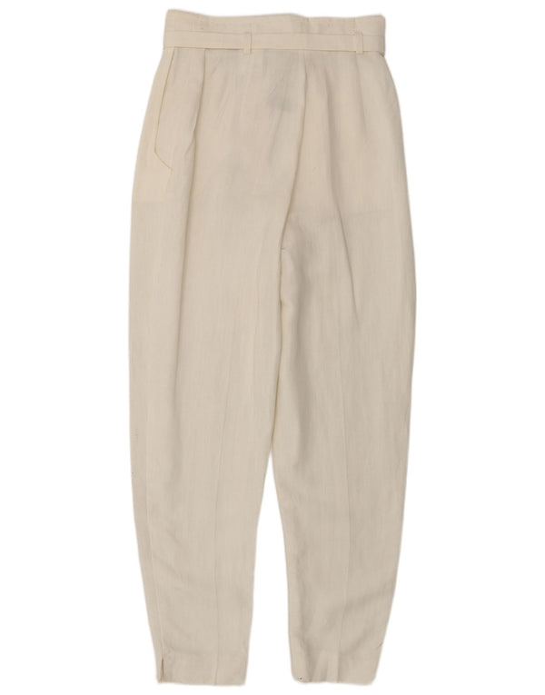 Vera Mont Womens High Waist Casual Trousers UK 12 Medium W28 L30 White