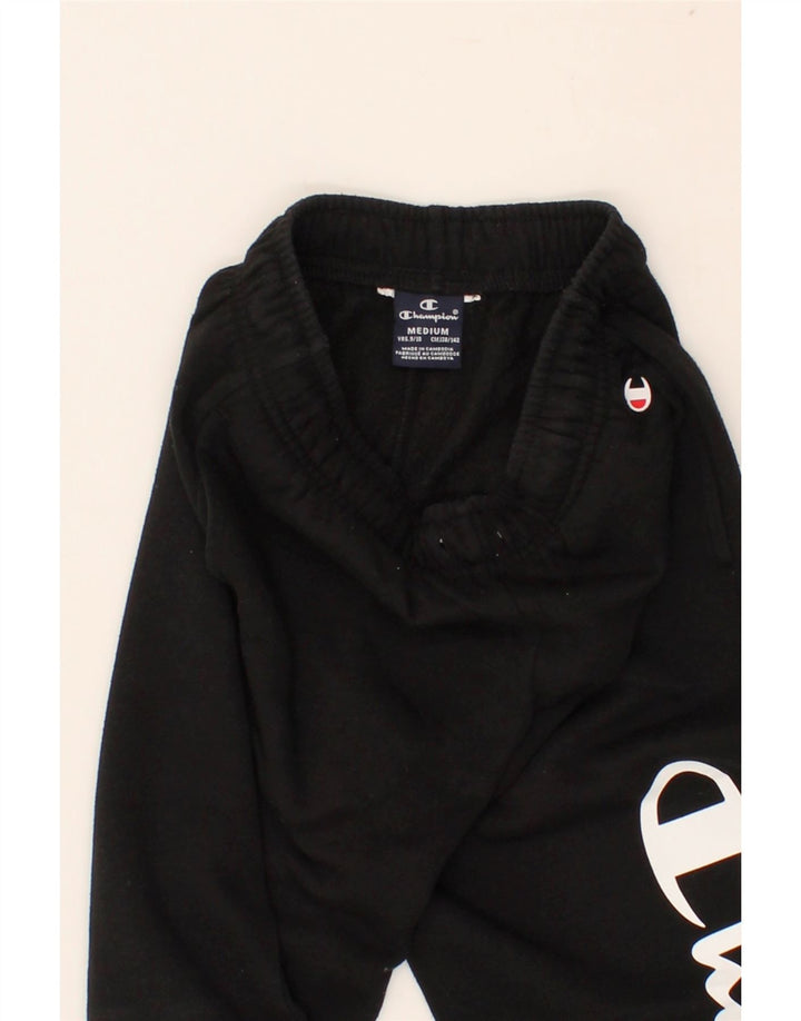 CHAMPION Boys Graphic Tracksuit Trousers Joggers 9-10 Years Medium  Black Vintage Champion and Second-Hand Champion from Messina Hembry 