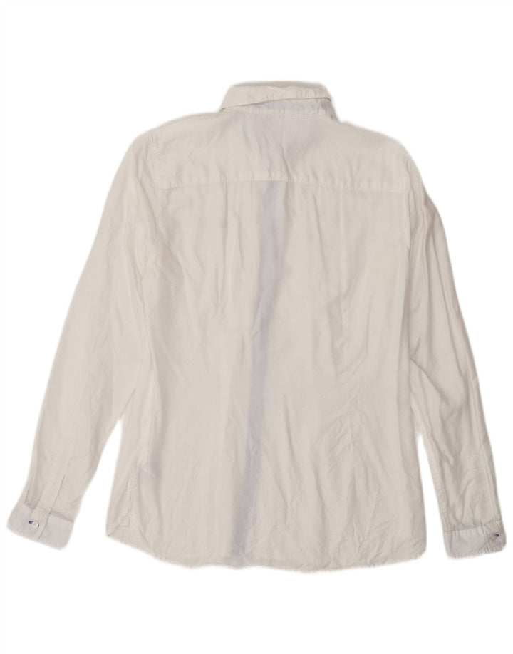 Tommy Hilfiger Womens Fitted Shirt US 8 Medium White Cotton