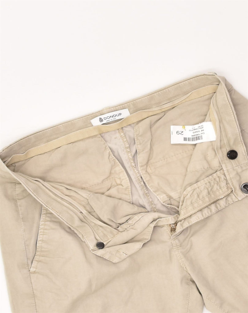 DONDUP Womens Slim Chino Trousers W29 L31 Beige Cotton | Vintage Dondup | Thrift | Second-Hand Dondup | Used Clothing | Messina Hembry 