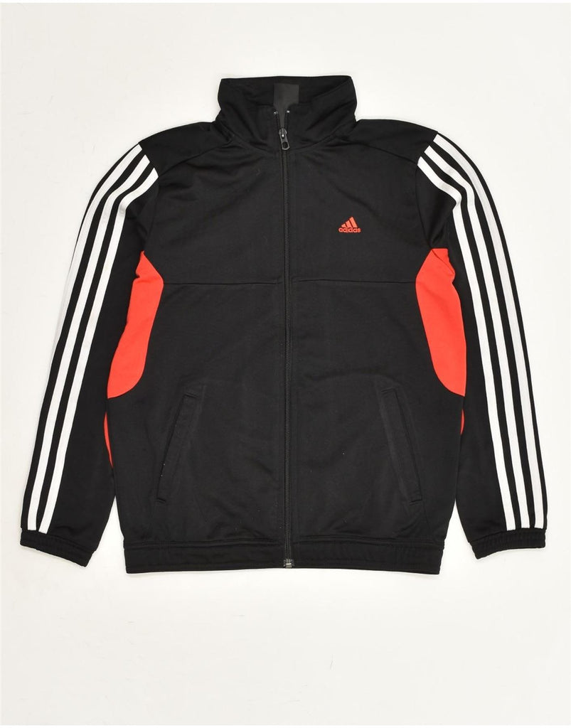 ADIDAS Boys Tracksuit Top Jacket 9-10 Years Black Colourblock Polyester | Vintage Adidas | Thrift | Second-Hand Adidas | Used Clothing | Messina Hembry 