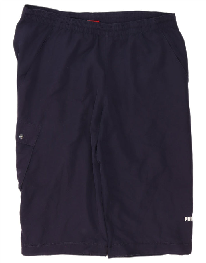 PUMA Mens Bermuda Sport Shorts XL Navy Blue