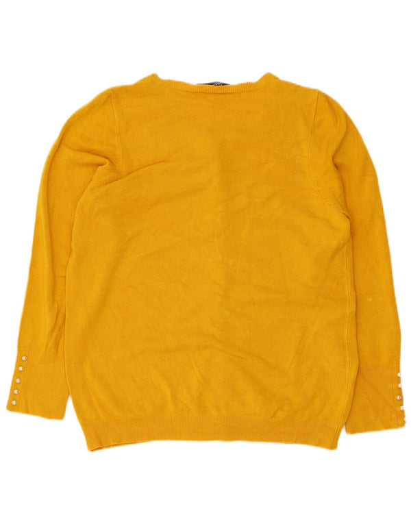 Zara Womens Cardigan Sweater UK 20 2XL Yellow