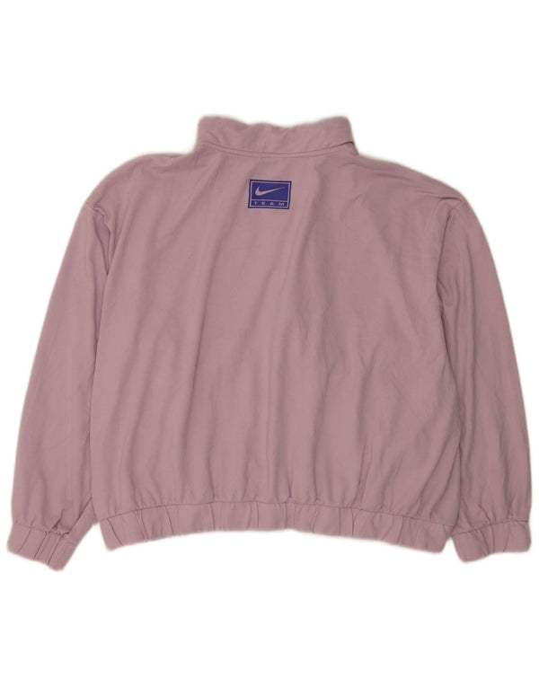 Nike Womens Dri Fit Graphic Oversized Tracksuit Top Jacket UK 18 XL Purple
