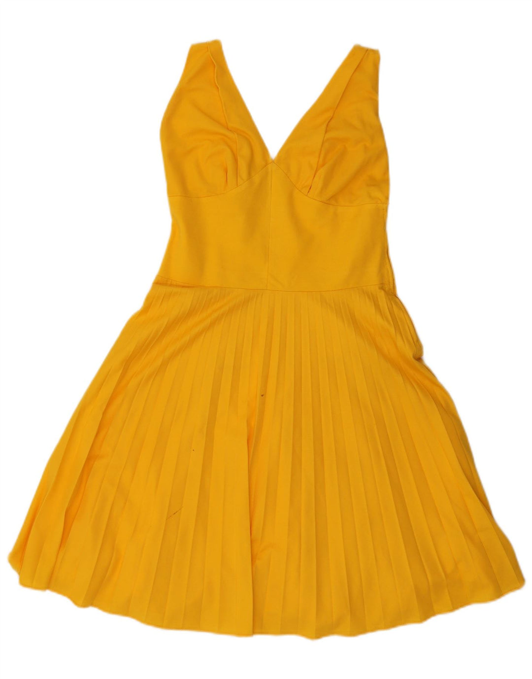 Vintage Womens Sleeveless A-Line Dress IT 46 Large Yellow
