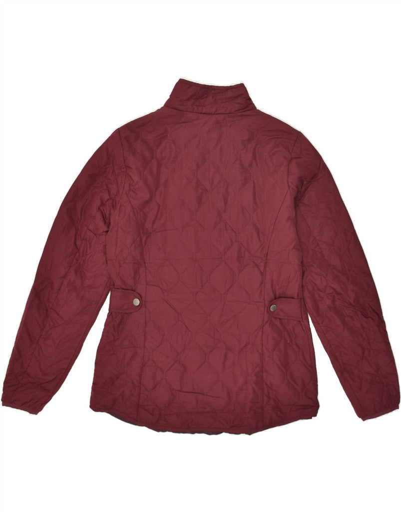 EDDIE BAUER Womens Quilted Jacket UK 12 Medium Maroon | Vintage Eddie Bauer | Thrift | Second-Hand Eddie Bauer | Used Clothing | Messina Hembry 