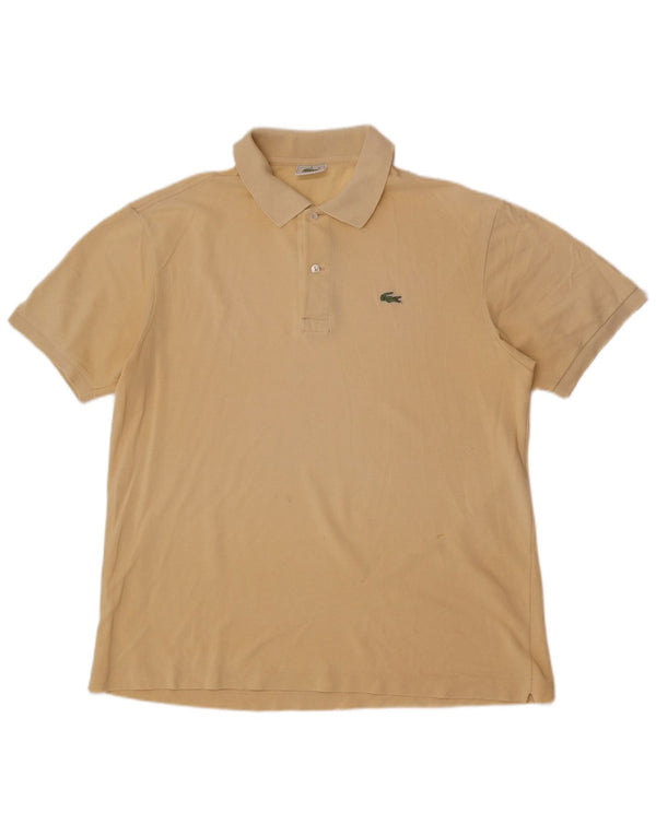 Lacoste Mens Polo Shirt Size 6 XL Beige Cotton
