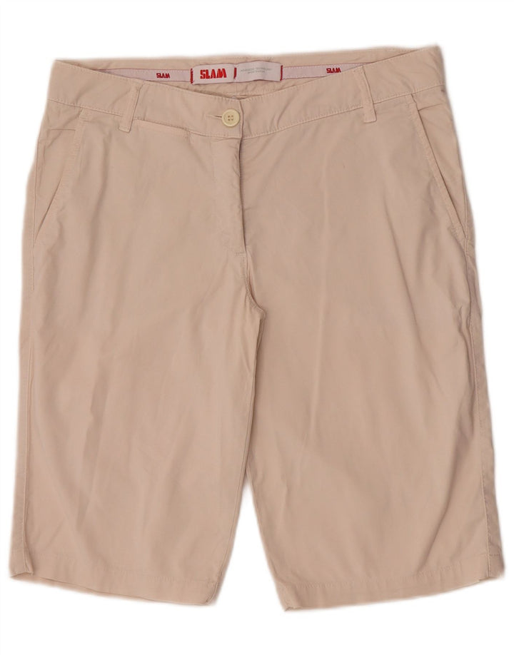 Slam Womens Chino Shorts IT 42 Medium W30  Beige Cotton