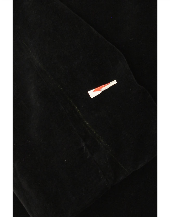 Swish Womens Velvet Overcoat IT 46 Large Black Cotton