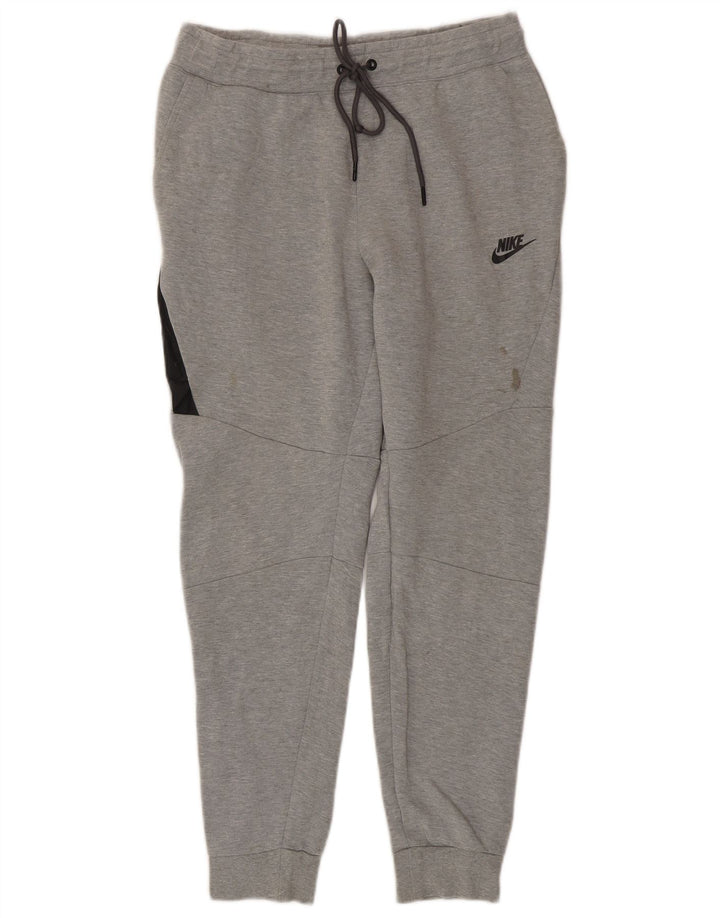 Nike Mens Tracksuit Trousers Joggers Medium Grey Colourblock Cotton