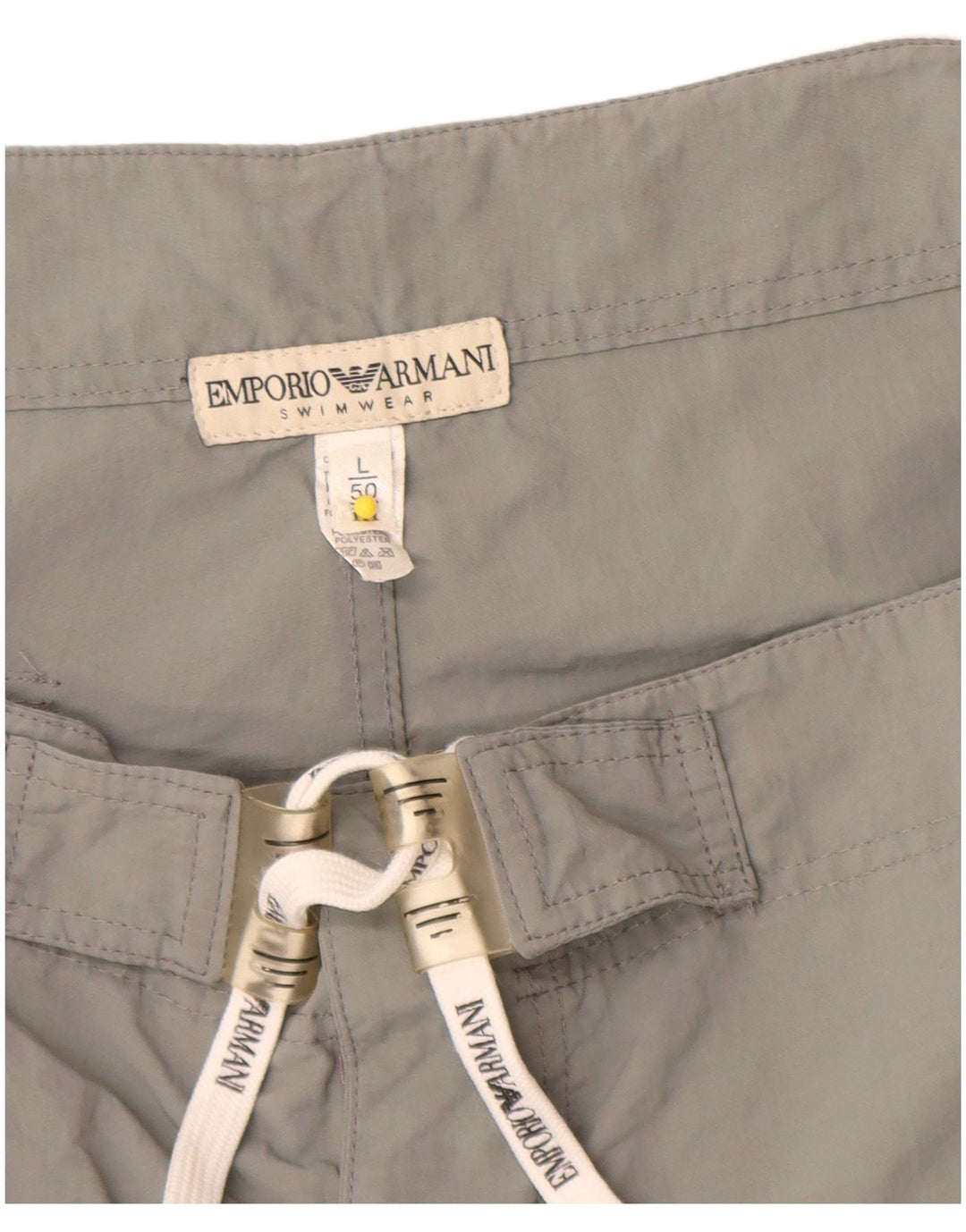 Emporio Armani Mens Swimming Shorts IT 50 Large Grey Polyester