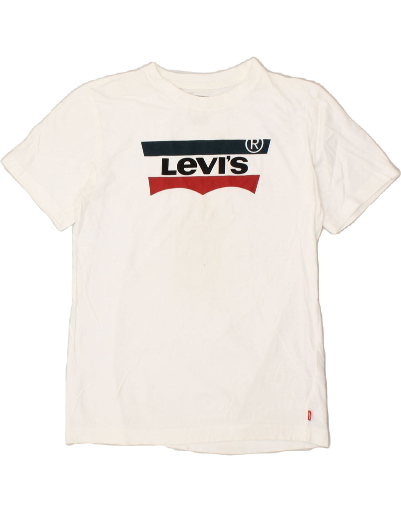 LEVI'S Boys Graphic T-Shirt Top 12-13 Years Large  White Cotton | Vintage Levi's | Thrift | Second-Hand Levi's | Used Clothing | Messina Hembry 