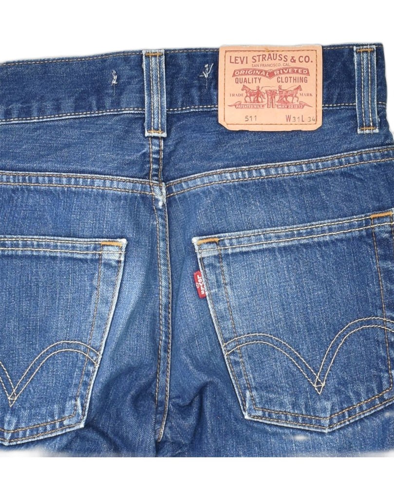 LEVI'S Womens 511 Slim Jeans W31 L34 Blue Cotton | Vintage Levi's | Thrift | Second-Hand Levi's | Used Clothing | Messina Hembry 