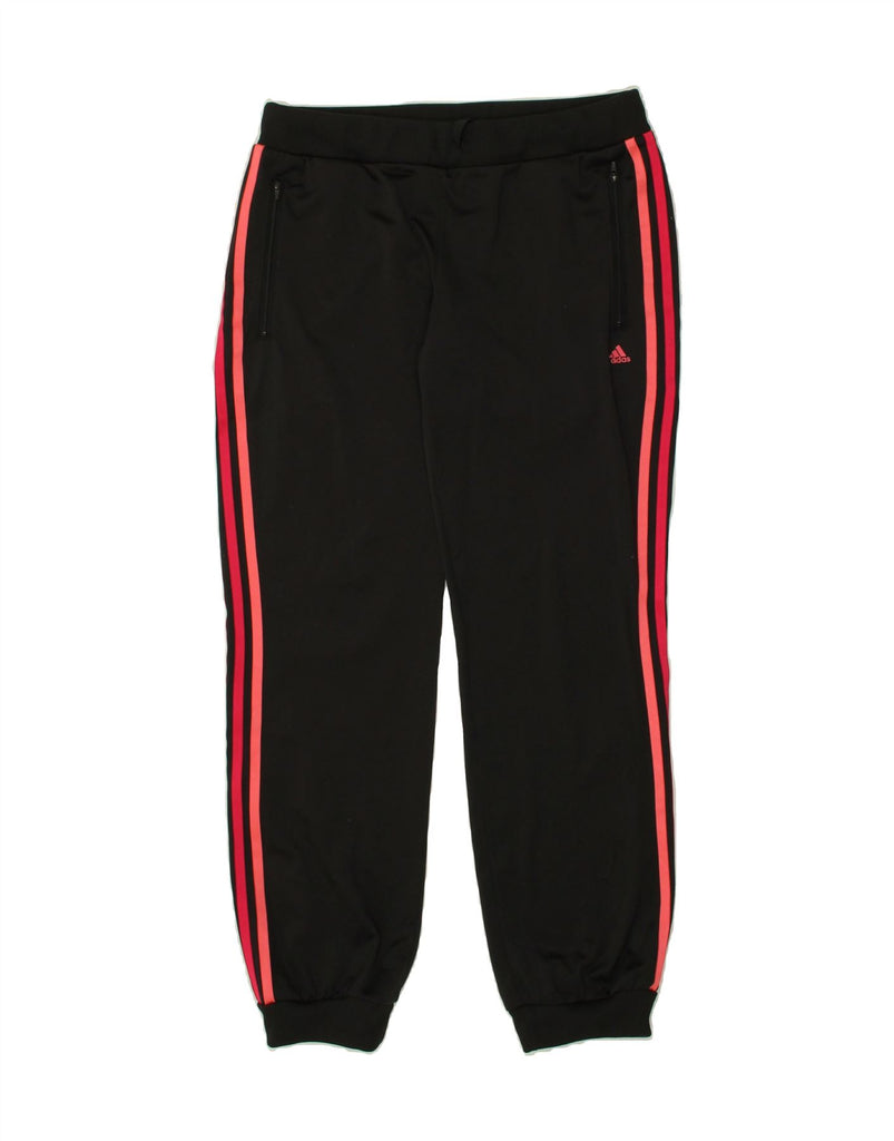 ADIDAS Womens Tracksuit Trousers Joggers UK 12/14 Medium Black Vintage Adidas and Second-Hand Adidas from Messina Hembry 